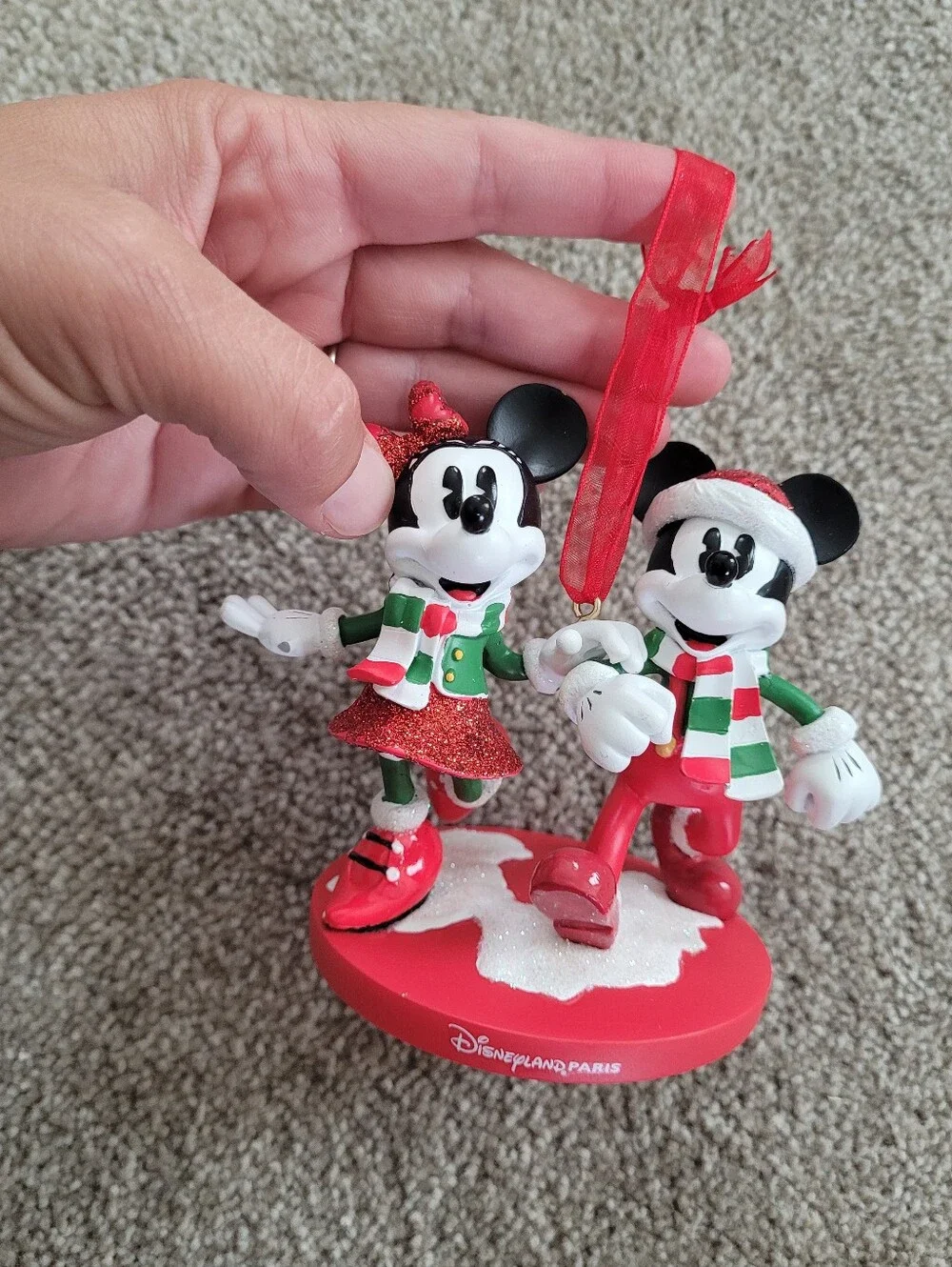 Disney Park Paris Mickey Mouse Christmas Tree Ornament